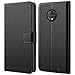HOOMIL Case Compatible with Moto G6 Plus, Premium Leather Flip Wallet Phone Case for Motorola Moto G6 Plus Cover (Black)