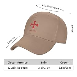 Deus Vult Crusader Knight Templar Cross Cap Unisex