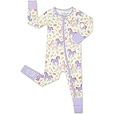 babee Reshinee Viscose Derived from Bamboo Baby Footie Pajamas Convertible Newborn Sleeper for Baby Girl Zipper Onesie 0-24M