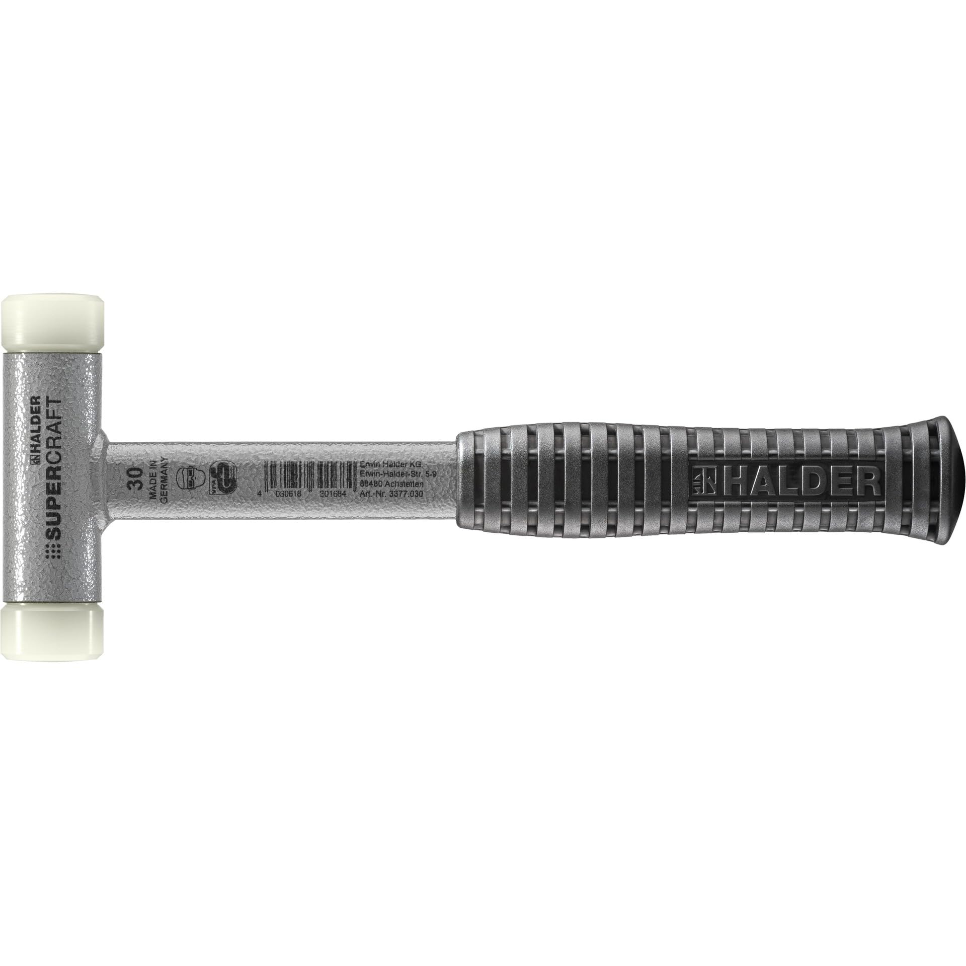 Halder 3377030 3377 EH"Supercraft" Soft-Face Mallet with Steel Tube Handle - Multi-Colour