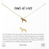 Retriever Pendant Necklace – MUSTHAVE 18K Gold Plated Dog Lover Jewelry, Golden Retriever Charm, Minimalist Dainty Necklace for Women, 3D Dog Necklace, Message Card, Retriever, Dogmom, Dogperson, 16+2 inch (White Gold)