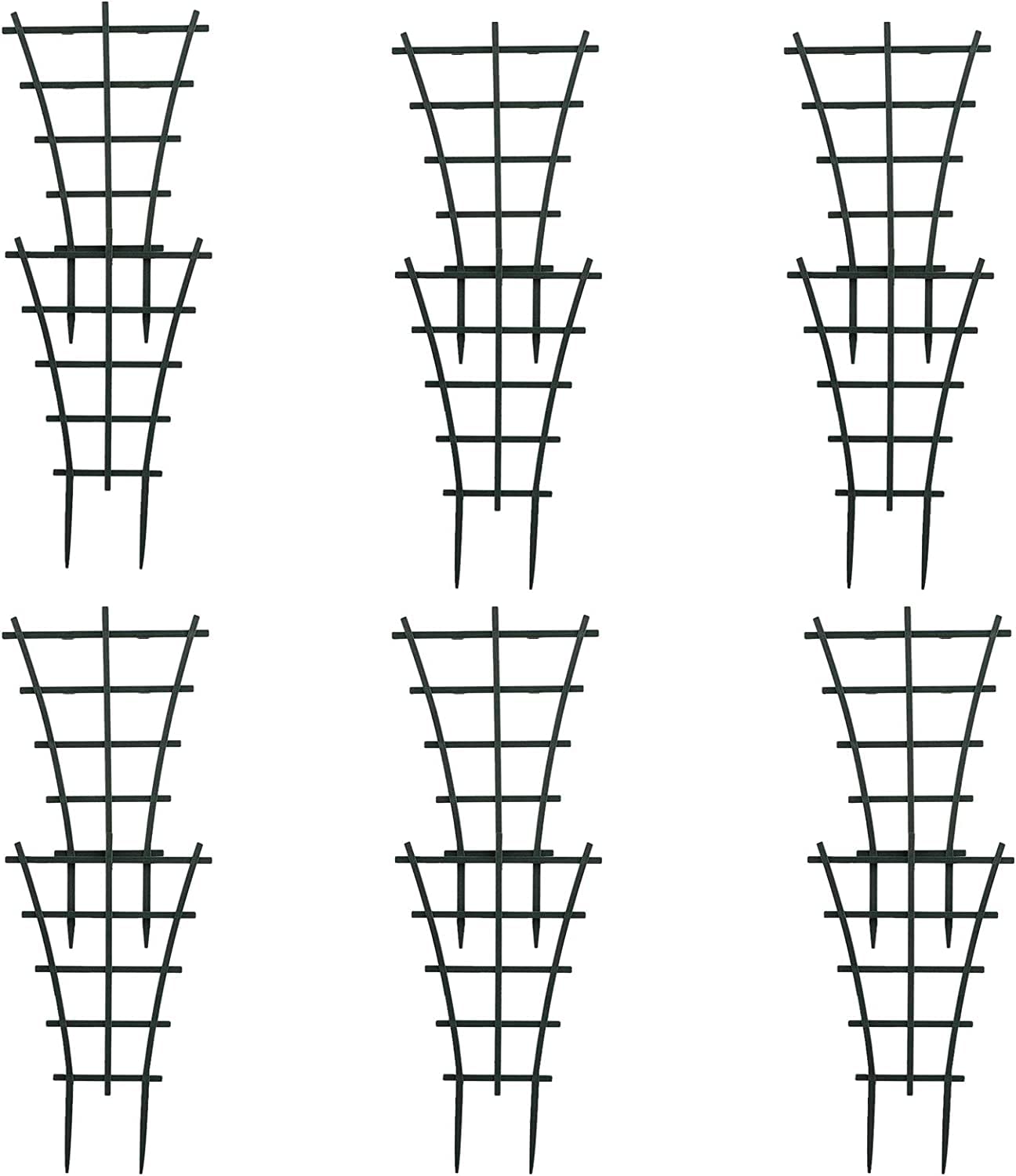 SH 12Pcs Garden DIY Mini Climbing Trellis Plastic Mini Superimposed Potted Climbing Flower Plants Support Garden Trellises for Mini Climbing Plant Pot Support Leaf Trellis