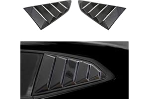 MICROCK Rear Side Window Louvers Air Vent Triangular Window Glass Shades Cover for 2016 2017 2018 2019 2020 2021 2022 Chevy Camaro, Carbon Fiber, 2pcs