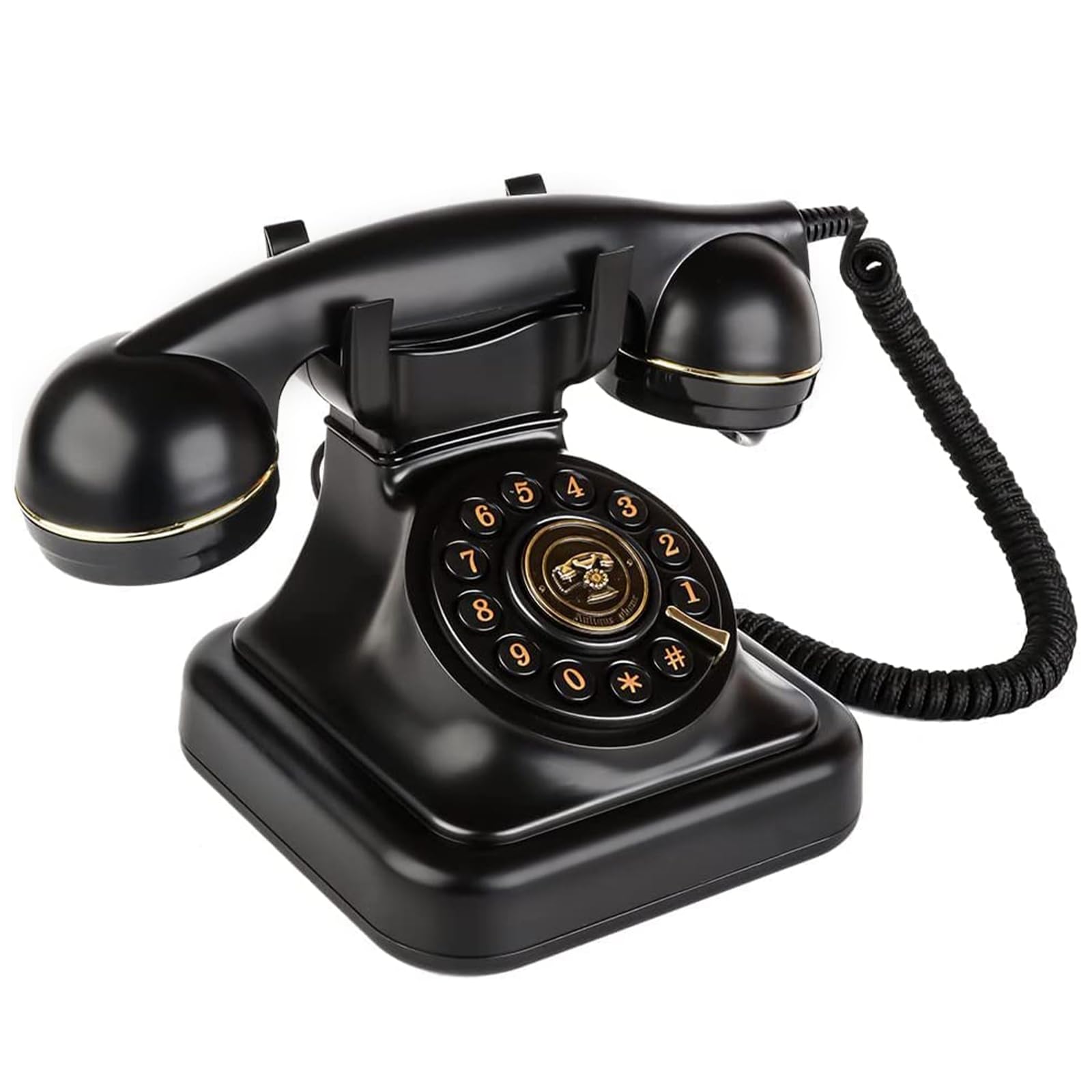 Photo 1 of Sangyn Retro Landline Telephone Classic Rotary Design Old Fashioned Corded Desk Phone for Home and Office