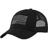 TSSGBL USA Flag Trucker Hat - OSFM & XXL Big Head Fit, Adjustable Mesh Snapback American Patriotic Baseball Cap
