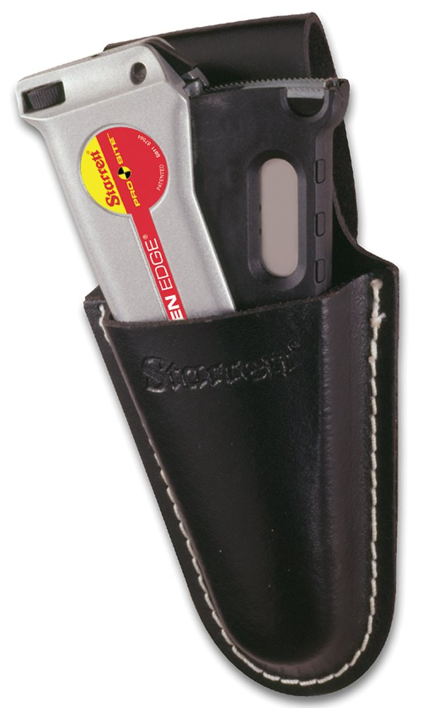 Starrett SO11 968 Leather Holster for Hidden Edge Safety Knife, Black