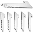 OUTDOOR EDGE RazorSafe 3" Utility with Serrations | 6 Pack of Stainless EDC Utility Blades | Compatible 3" Razor Blade Knives | Perfect for Work & Everyday Carry