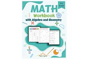 Math Workbook 5th Grade with Algebra and Geometry: Practice fractions, percent conversion, common factors, operations order, 