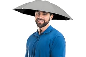 NOUCCI Fishing Umbrella Hat for Adults Women and Men-Lightweight Sun & Rain Cap with 8 Ribs, <0.5 oz, Fits 20.9"-25" Heads, Perfect for Fishing, Gardening, Camping, Beach & Outdoor Activities