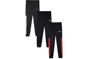 Hind Boys Sweatpants 3 Pack Jogger Pants for Boys in Fleece and Tricot