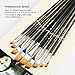 9 Pieces Artist Paint Brushes Nylon Angled Flat Paint Long Handle Value Set for Oils, Acrylic, Gouache & Watercolor Painting-Lightwish (Angled Flat Paint)