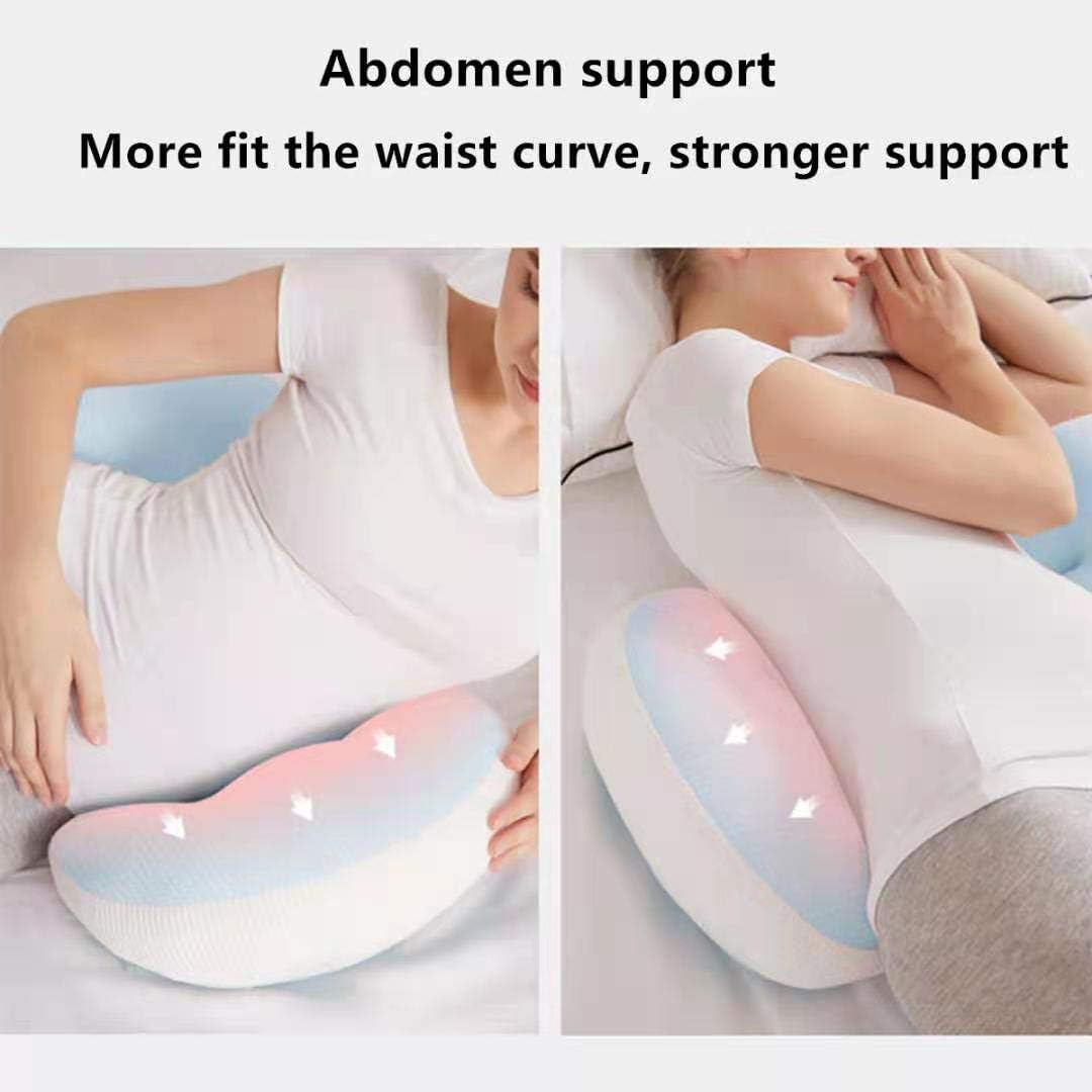 U-Shaped Pregnancy Pillow Maternity Side Sleeping Pillow Pregnancy for Pregnant Women,Support for Back Hips Legs Belly for Maternity Women,Maternity Pillow with Removable Cotton Cover(Blue): Kitchen & Dining