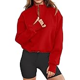 LEEDYA Women Long Sleeve Half Zip Sweatshirts Fall Oversized Trendy Hoodies Casual Thumb Hole Pullovers Y2k Clothes