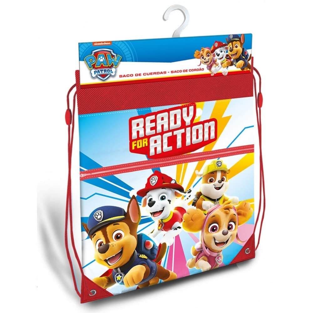 Paw Patrol Drawstrings Gym Bag 42 cm Gym Fitness and Exercise Bag, Youth Unisex, Multicoloured (Multicoloured), 42 cm