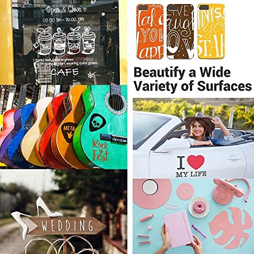 Ohuhu Permanent Vinyl Sheets for Cricut 70 Packs Craft Adhesive Vinyl