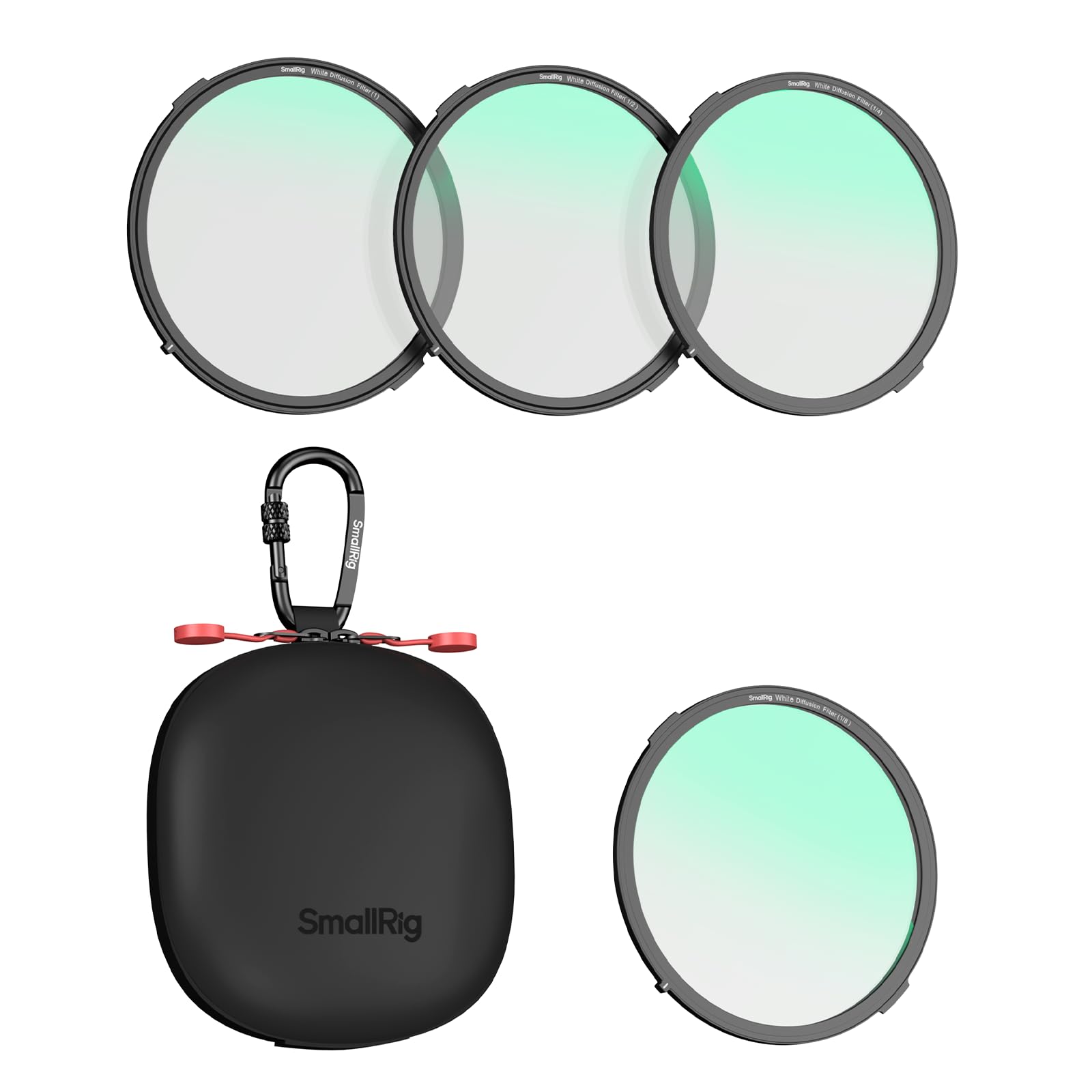 SMALLRIG White Diffusion Magnetic Filter Kit (4 Pcs), 1/8 & 1/4 & 1/2 & 1 Filter, Dreamy Cinematic Effect, 22 Layer Coating, for SmallRig Matte Box with Adjustable Clamp 4409/4411 / 4412-4652