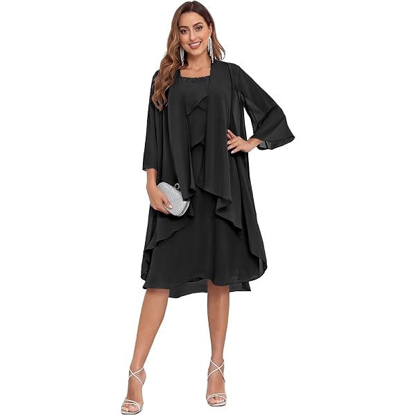 Amazon.com: S.L. Fashions Women's Embellished Neckline & Shoulder, Mother  of The Bride Jacket Dress (Petite and Regular Sizes), Fig, 4P : Clothing,  Shoes & Jewelry