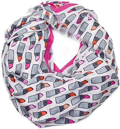 Kate Spade New York Women's Embellished Lipstick Scarf, Multi, One Size