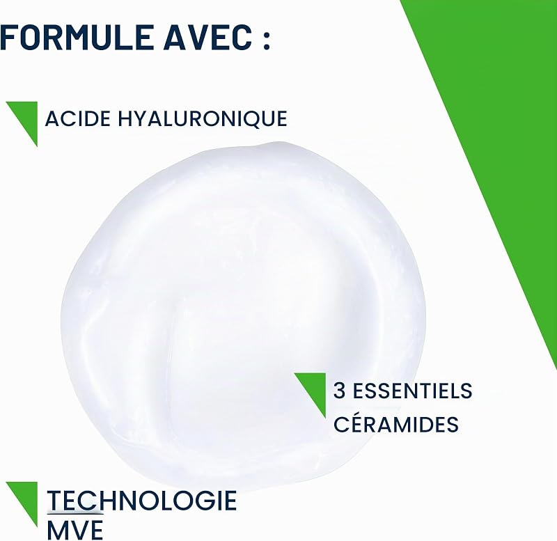 Lotion nettoyante avec hyaluron, glycérine et trois céramides essentiels, nettoyant doux et hydratant, sans parfum ni parfum, 88 ml