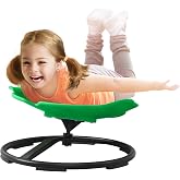 Sensory Spinning Chair for Autistic Kids,Sit and Spin Toy,Deep Green | 23"L&times;21"W Thickened Panel, ADHD Chair Supports Focus And Balance, Smooth 360&deg; Spinning,Stable Base, Birthday Gift For Age 3+