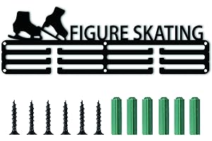 CREATCABIN Medal Display Hanger Sport Figure Skating Rack Frame Sports Awards Metal Lanyard Holder Rack Sturdy Wall Mounted Skates for Athletes Table Tennis Players Gymnastics Over 60 Medals