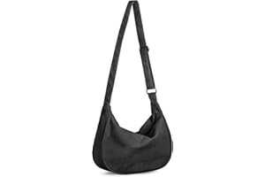 Corduroy Crescent Crossbody Bag for Women, FITDON Small Sling Hobos Crossbody Bag Dumpling Bag Crescent Purse