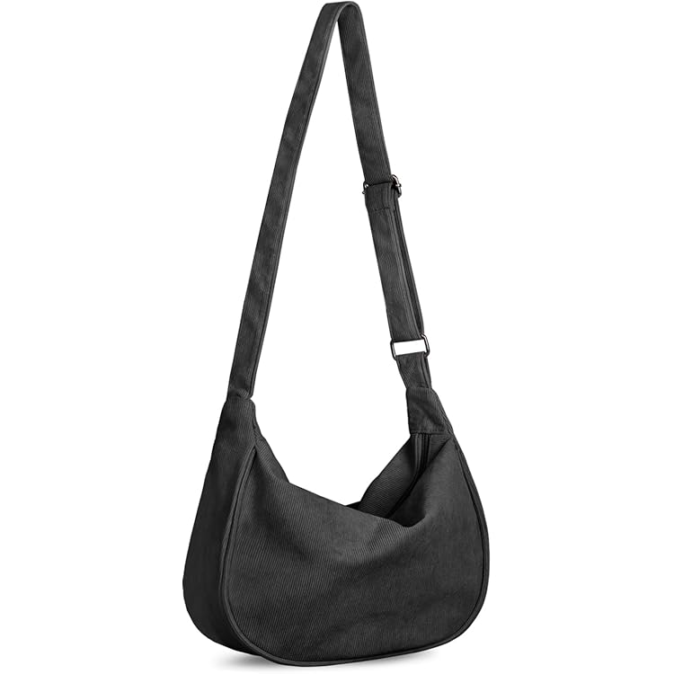 Sac à Bandoulière En Forme De Croissant De Nylon Pour Femme - Léger - Grand Sac à Bandoulière Hobo Avec Sangle Réglable (noir), Bleu, Taille Unique