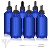 Bumobum 6 pack, 4oz Glass Dropper Bottle, Blue