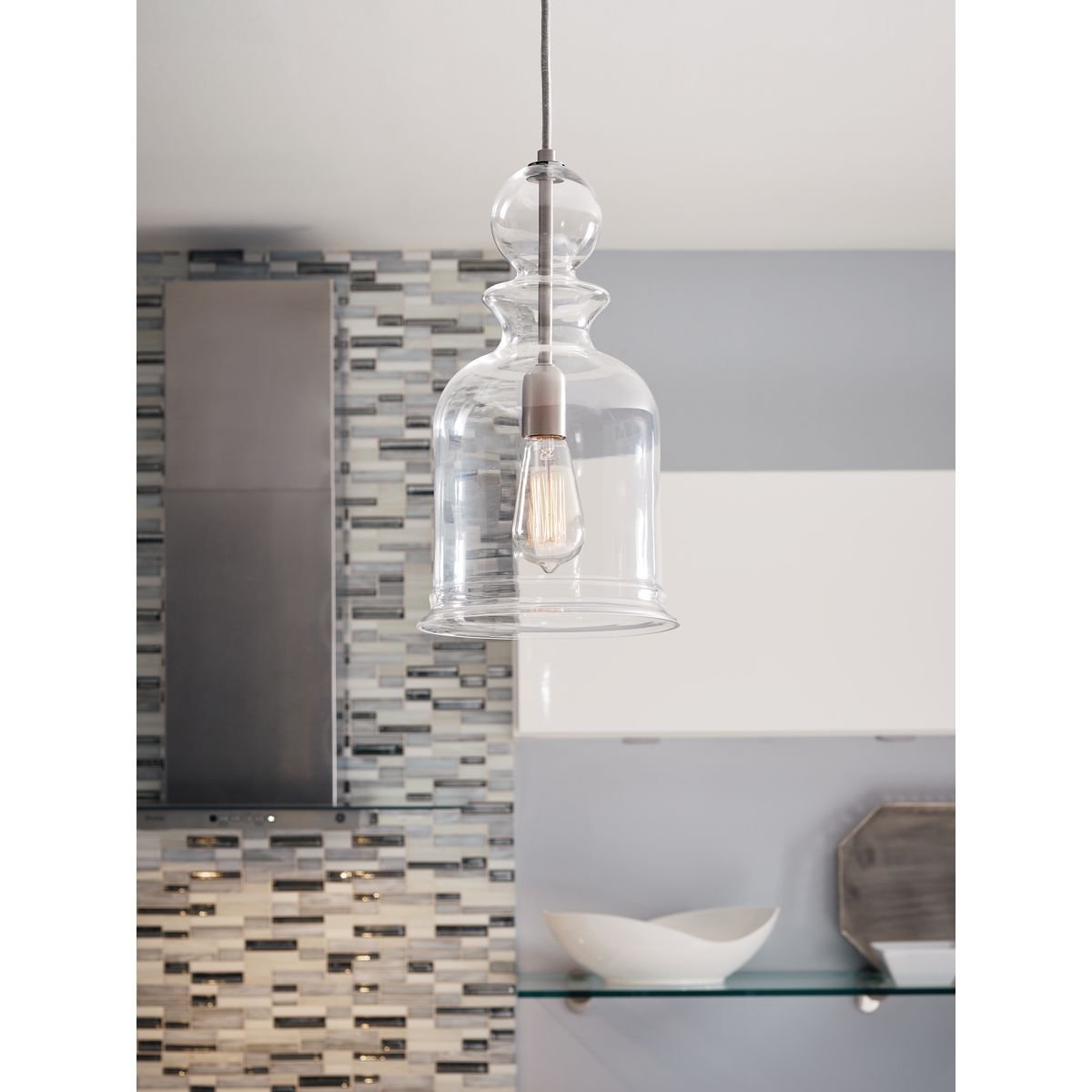 Progress Lighting P5333-09 Staunton One-Light Pendant, Brushed Nickel
