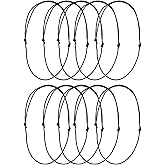 Xinjincang 10Pcs Black Adjustable Leather Cords 1.5mm - Jewelry Making Kit for Necklaces and Chokers | DIY Beading Ropes with Clasps,Beading Supplies, Jewelry Accessories