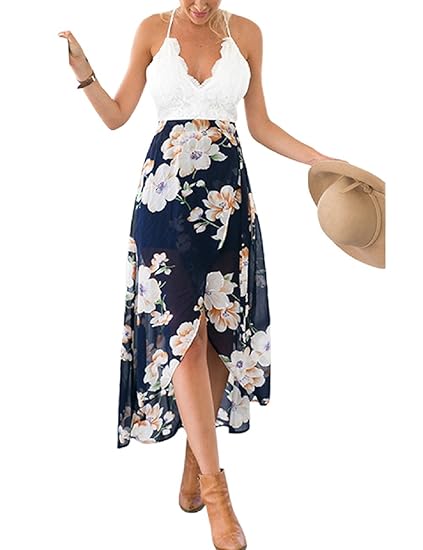 Sebowel Femmes Robe Dété Légère Robe De Plage Robe De Plage Sexy Casual