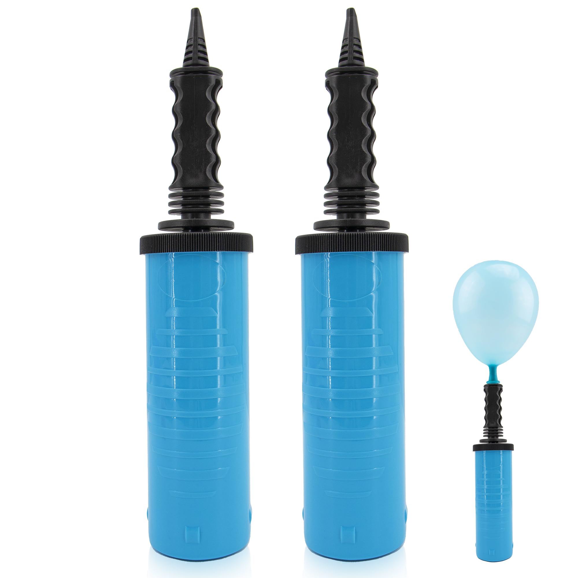 Time to Sparkle 2PCS Hand Air Pump for Balloons - 5.3 * 29.5cm Portable Manual Balloon Pump Mini Hand Pump for Inflatables Pool Floats Party Garlands Exercise and Yoga Balls Blue