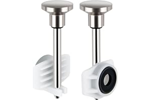 Kootesday 2-Pack Tub Spout Diverter Repair Kit - Universal Bathtub Faucet Parts with Valve Stems, Cup Seals & Gates, Fingerprint-Resistant, Fix Leaky Diverter in Minutes (Brushed Nickel)