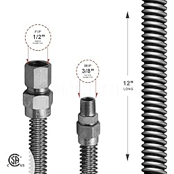 HIGHCRAFT GUHD-TT38-12G Gas Line Hose 1/2'' O.D. x