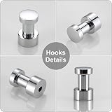 bgl Round Copper Wall Hooks Set 5 Modern Minimalist Heavy Duty Coat Bathroom view 4