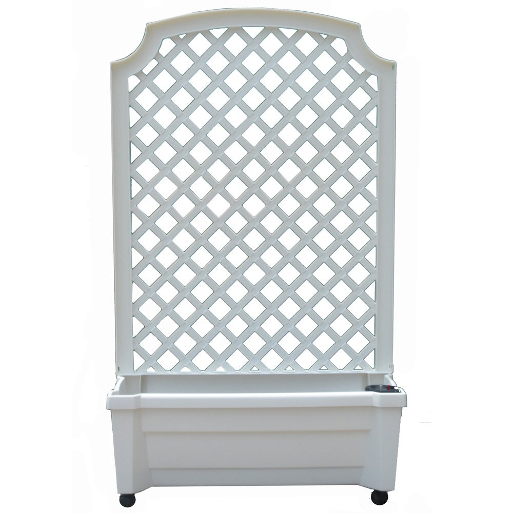 Exaco 1.416W Calypso Planter with Trellis and Self Watering System