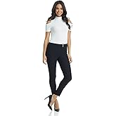Rekucci Women's Ease into Comfort Slim Ankle Pant with Snaps