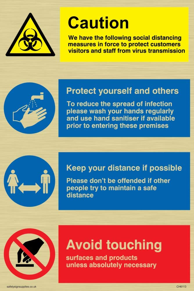 Social distancing measures for retail and business