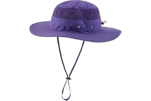 Connectyle Wide Brim Sun Hat for Men Breathable Cowboy Boonie Hat UPF 50+ Sun Protection Bucket Hat for Fishing Hiking