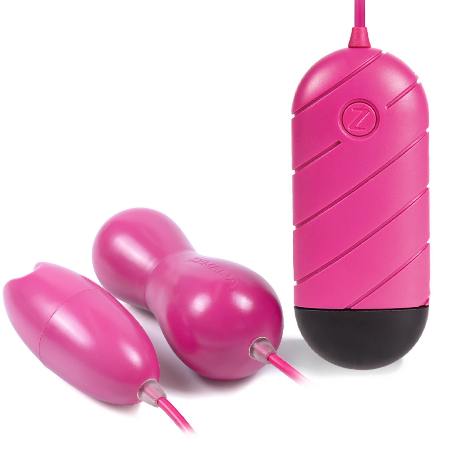 ZEMALIA Ada Double Egg Bullet Vibrators with Remote Control Easy Function Massager for Women or Couples