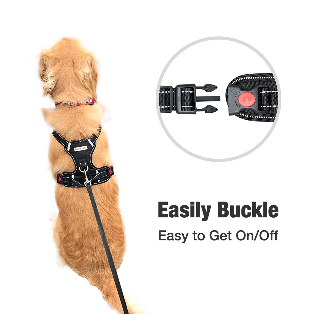 BABYLTRL Big Dog Harness No Pull Adjustable Pet Reflective Oxford Soft