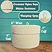 Cotton Rope Basket for Laundry - Toy Storage - Eco-Friendly, Natural Color and Tightly Woven - Medium Size 15 x 13 inch Organizer, with Bonus 8 x 6 inch Nylon Organizer - Mold Resistant and Decorative