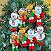 8 Pack Christmas Tree Decorations Ornaments Set,Christmas Tree Pendant Plush Snowman Santa Claus Polar Bear Elk Hanging Christmas Tree Decoration Pendants for Xmas Home Party Holiday Decorative