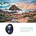 Hovinso Phone Camera Lens,15X Macro Lens Wide Angle Lens for iPhone Samsung,Most Smartphones Black