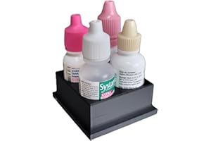 Znet3D Eye Drop Bottles Organizer & Storage – 4-Slot Holder (Black)