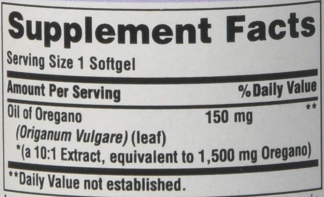 Oil of Oregano Extract by Puritan's Pride®, Contains Antioxidant Properties*, 1500mg Equivalent, 180 Rapid Release Softgels: Health & Personal Care