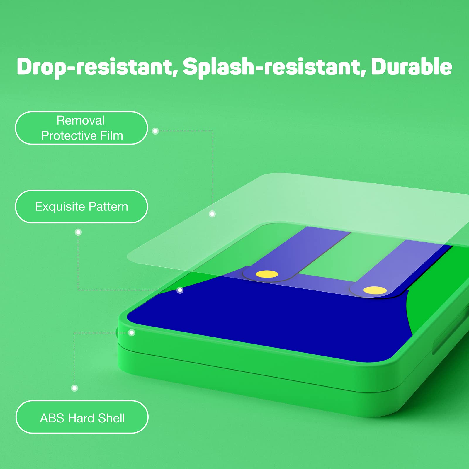 MoKo 16 Game Card Case Compatible with Nintendo Switch/Switch Lite/Switch OLED 2021, Switch Games Holder case for SD Card&Switch Game Card, Portable Game Card Holder Cartridge Storage Box, Luigi Green