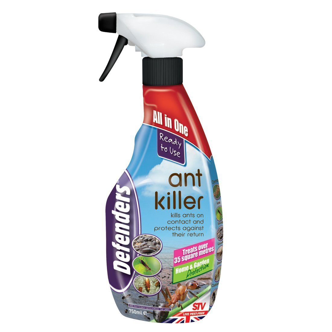 3 X Defenders Ant Killer Spray (FastActing Treatment to Control