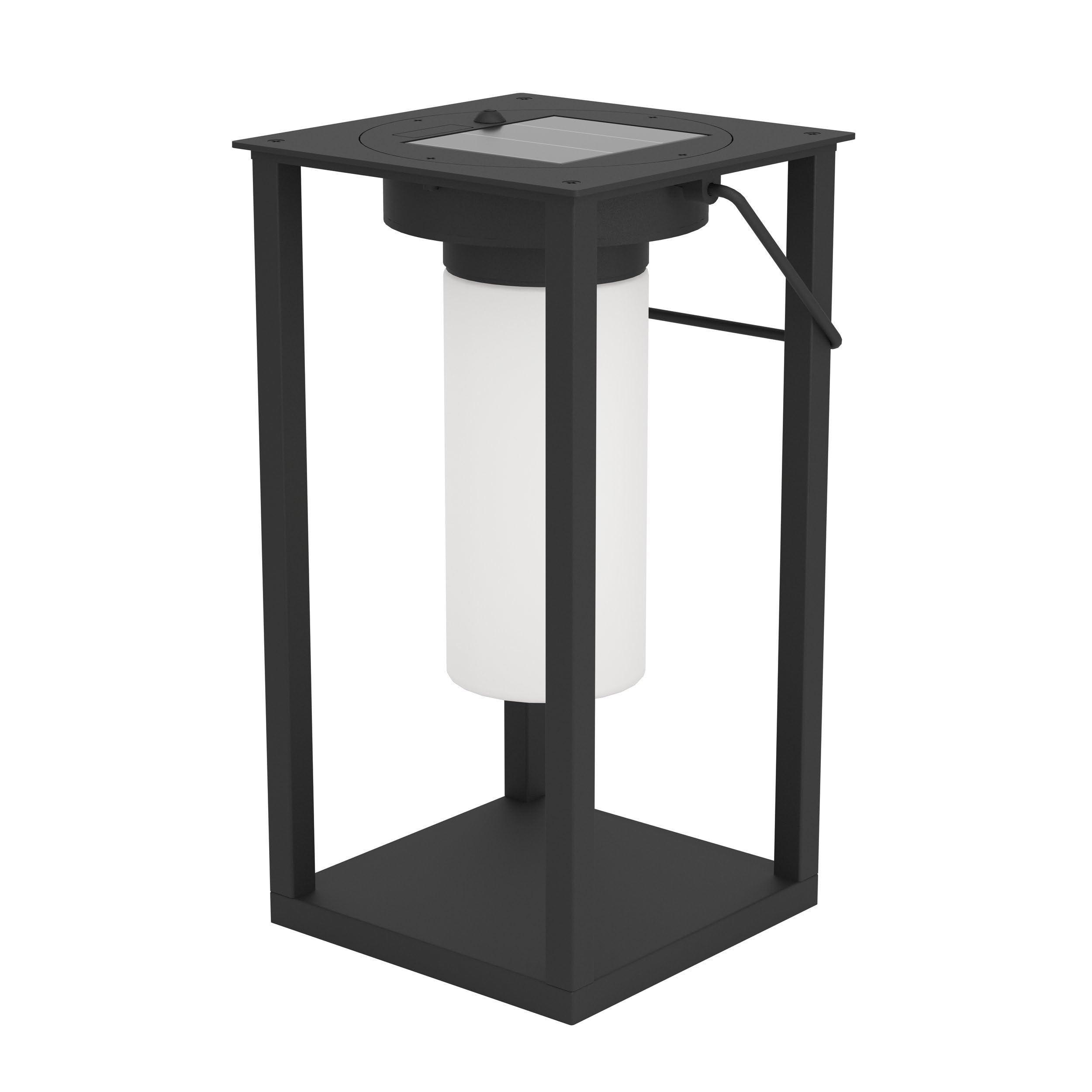 Eglo LED Outdoor Table lamp Usigni, Solar Light, Decoration for Balcony and Terrace, Outside Garden Lighting, Black and White Plastic, IP44