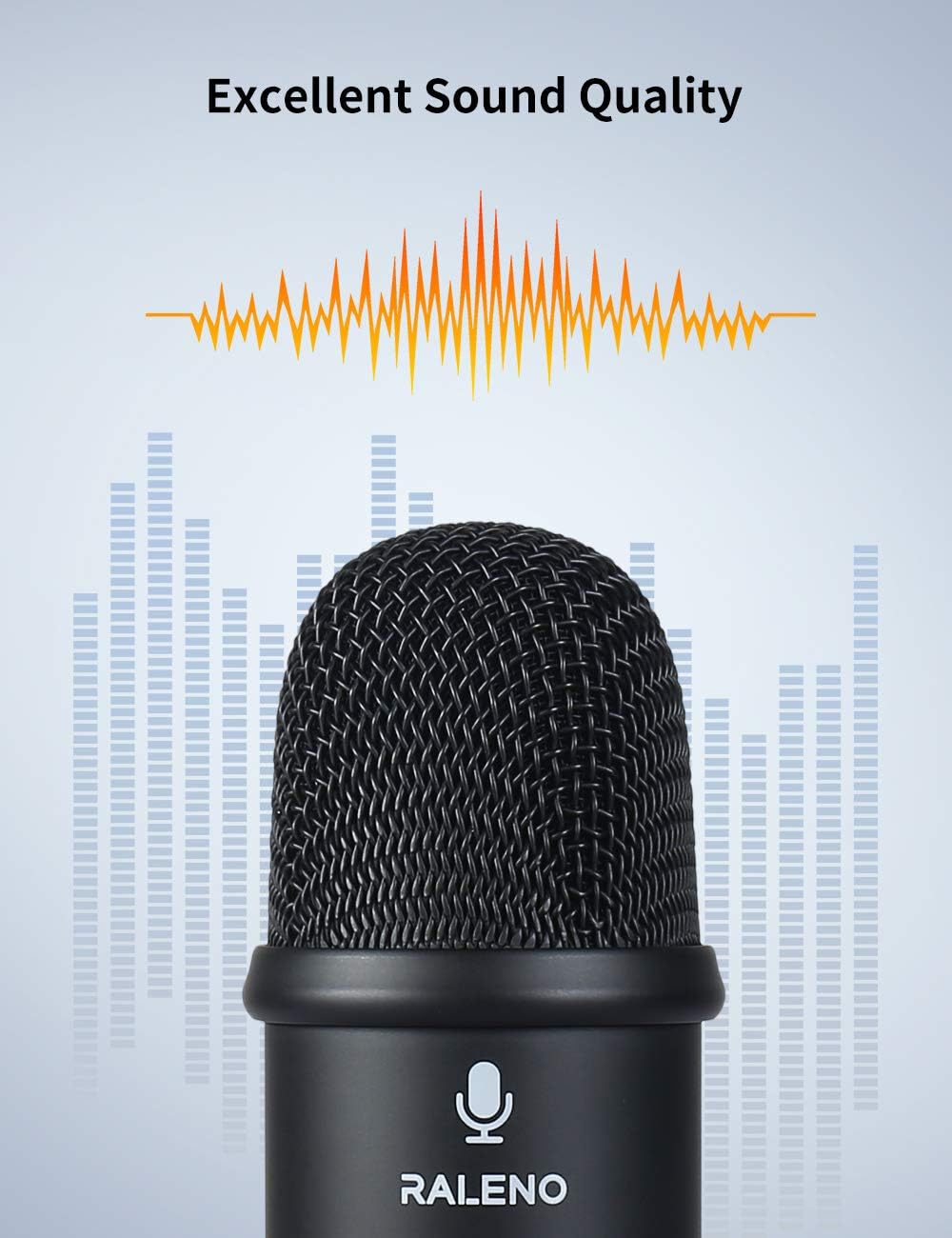 USB Microphone for Computer, RALENO Professional Studio Cardioid Condenser Mic Kit Compatible with Mac PC Laptop for Skype YouTube Teaching Gaming Recording.: Home Audio & Theater